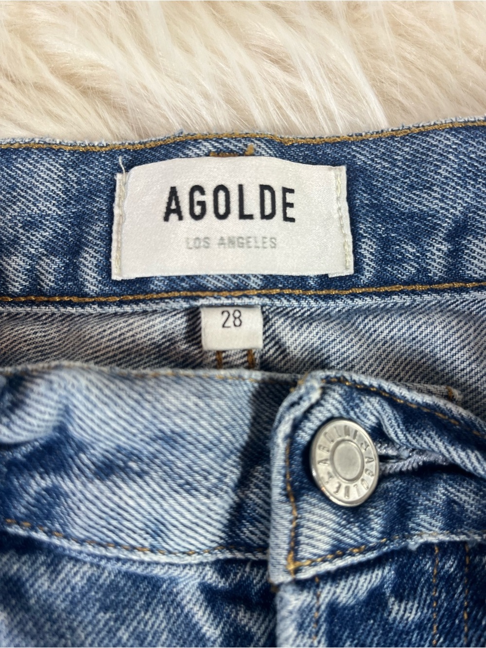 Agolde 4 90's Jeans Women's 30x29 High Rise Light Wash - Picture 5 of 8